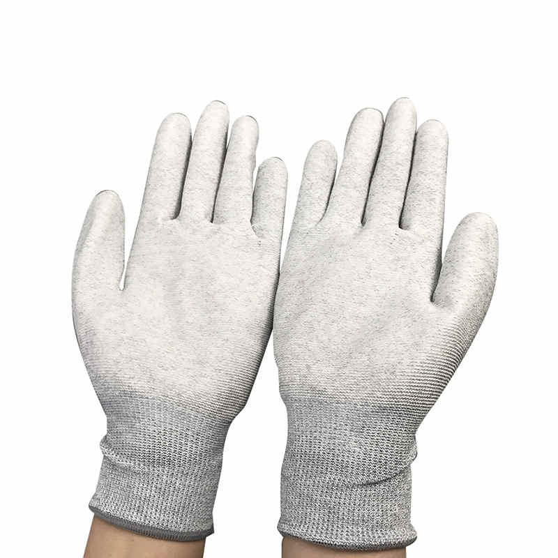 Ugljična vlakna najlon ESD Palm Pu obložena rukavica